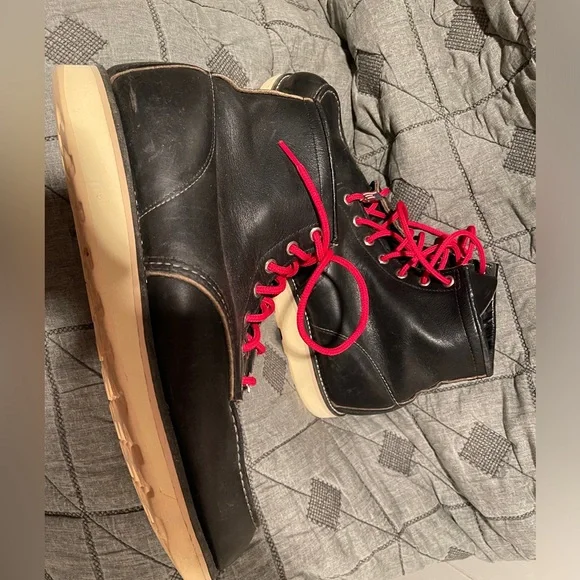 RED WING Boots Heritage Lace-Up Harness Leather Black Mens US 10.5 UK 9.5/44 USA